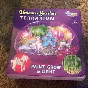 Unicorn garden terrarium